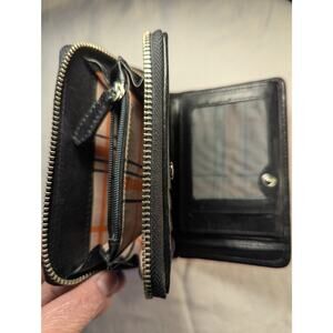 Chiarugi Leather Zip Around Black Wallet